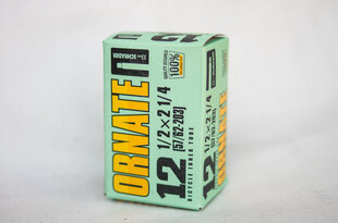 Bелокамера ORNATE BOX 12 x 1/2×2 1/4",  203-50/54 AV33 SCHRADER цена и информация | Покрышки, шины для велосипеда | pigu.lt