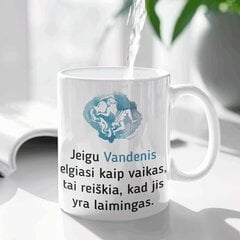 Puodelis su zodiako ženklu "Vandenis" kaina ir informacija | Originalūs puodeliai | pigu.lt