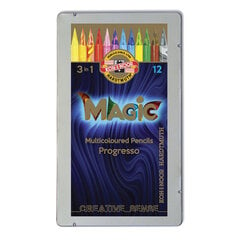 Набор Цветых Карандашей  Magic Progresso 12шт цена и информация | Принадлежности для рисования, лепки | pigu.lt