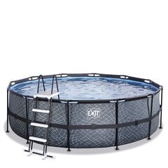 Каркасный бассейн с песочным фильтром Exit Premium Stone ø450x122см, серый цена и информация | Бассейны | pigu.lt