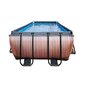 Karkasinis baseinas su smėlio filtru ir stogeliu Exit Premium Wood, 540x250 cm, rudas kaina ir informacija | Baseinai | pigu.lt