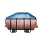 Karkasinis baseinas su filtru, stogeliu ir šilumos siurbliu Exit Wood, 400x200cm, rudas kaina ir informacija | Baseinai | pigu.lt