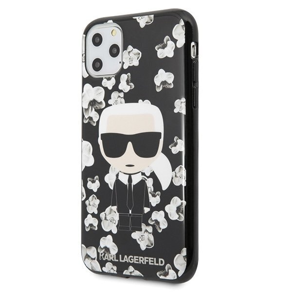 Telefono dėklas Karl Lagerfeld KLHCN58FLFBBK iPhone 11 Pro black Flower Ikonik Karl цена и информация | Telefonų dėklai | pigu.lt