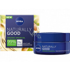 Восстанавливающий ночной крем для лица Nivea Naturally Good, 50 мл цена и информация | Кремы для лица | pigu.lt