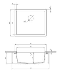 Deante гранитная кухонная раковина Deante Corda G10C, Graphite цена и информация | Раковины на кухню | pigu.lt