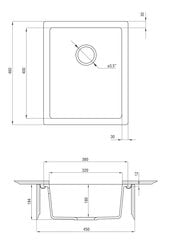 Deante granitinė virtuvinė plautuvė Deante Corda ZQA G10B, Graphite kaina ir informacija | Deante Virtuvės įranga, reikmenys | pigu.lt