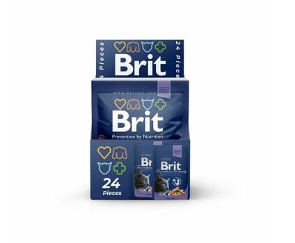 Brit Premium konservai katėms maišelyje Cod Fish 100g x 24vnt цена и информация | Консервы для кошек | pigu.lt