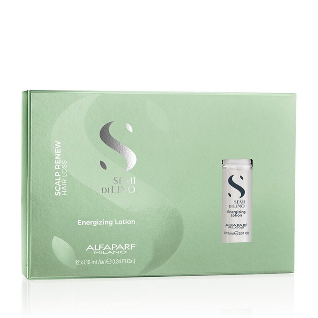Energizuojantis galvos odos losjonas Alfaparf Milano Semi Di Lino Scalp Renew 12x10 ml kaina ir informacija | Priemonės plaukų stiprinimui | pigu.lt
