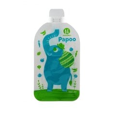 Daugkartinio naudojimo maisto maišeliai Papoo Elephant, 6 vnt., 901807 kaina ir informacija | Kūdikių indai, indeliai pienui ir įrankiai | pigu.lt
