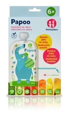 Многоразовые мешочки для еды Papoo Elephant, 6 шт., 901807 цена и информация | Детская посуда, контейнеры для молока и еды | pigu.lt