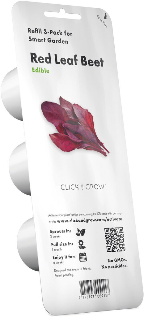 Raudonieji lapiniai runkeliai Smart Garden Click & Grow, 3vnt kaina ir informacija | Daržovių, uogų sėklos | pigu.lt