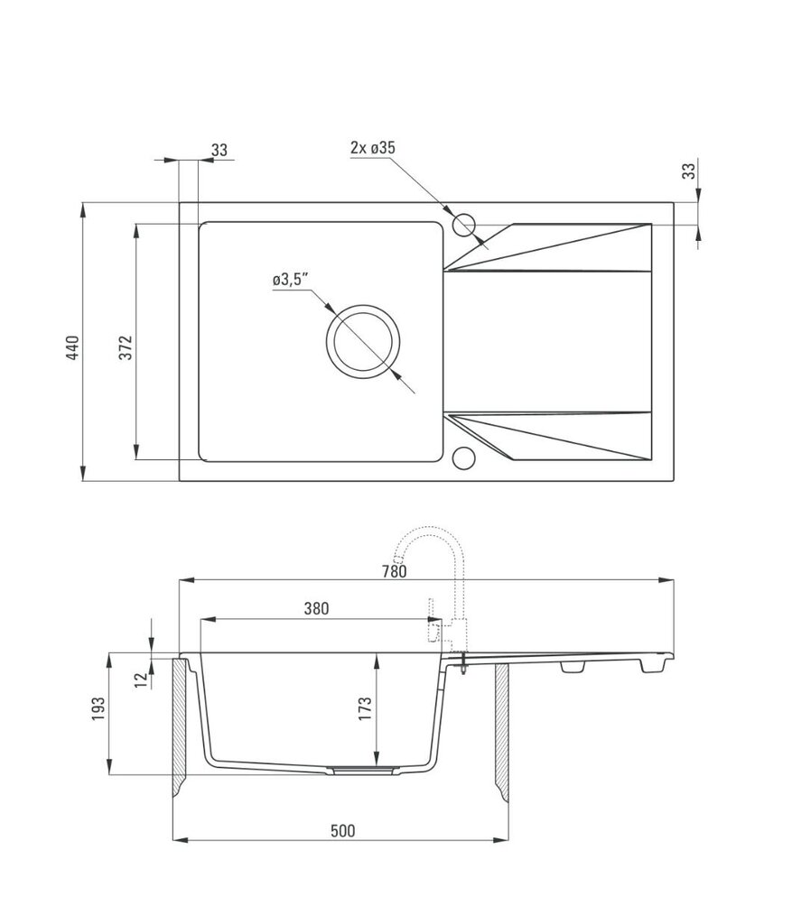 Deante granitinė virtuvinė plautuvė Deante Evora ZQJ 2113, Graphite kaina ir informacija | Virtuvinės plautuvės | pigu.lt