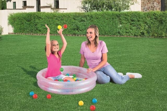 Pripučiamas baseinas Bestway Ball Pit Play, 91x20 cm, su kamuoliukais kaina ir informacija | Baseinai | pigu.lt