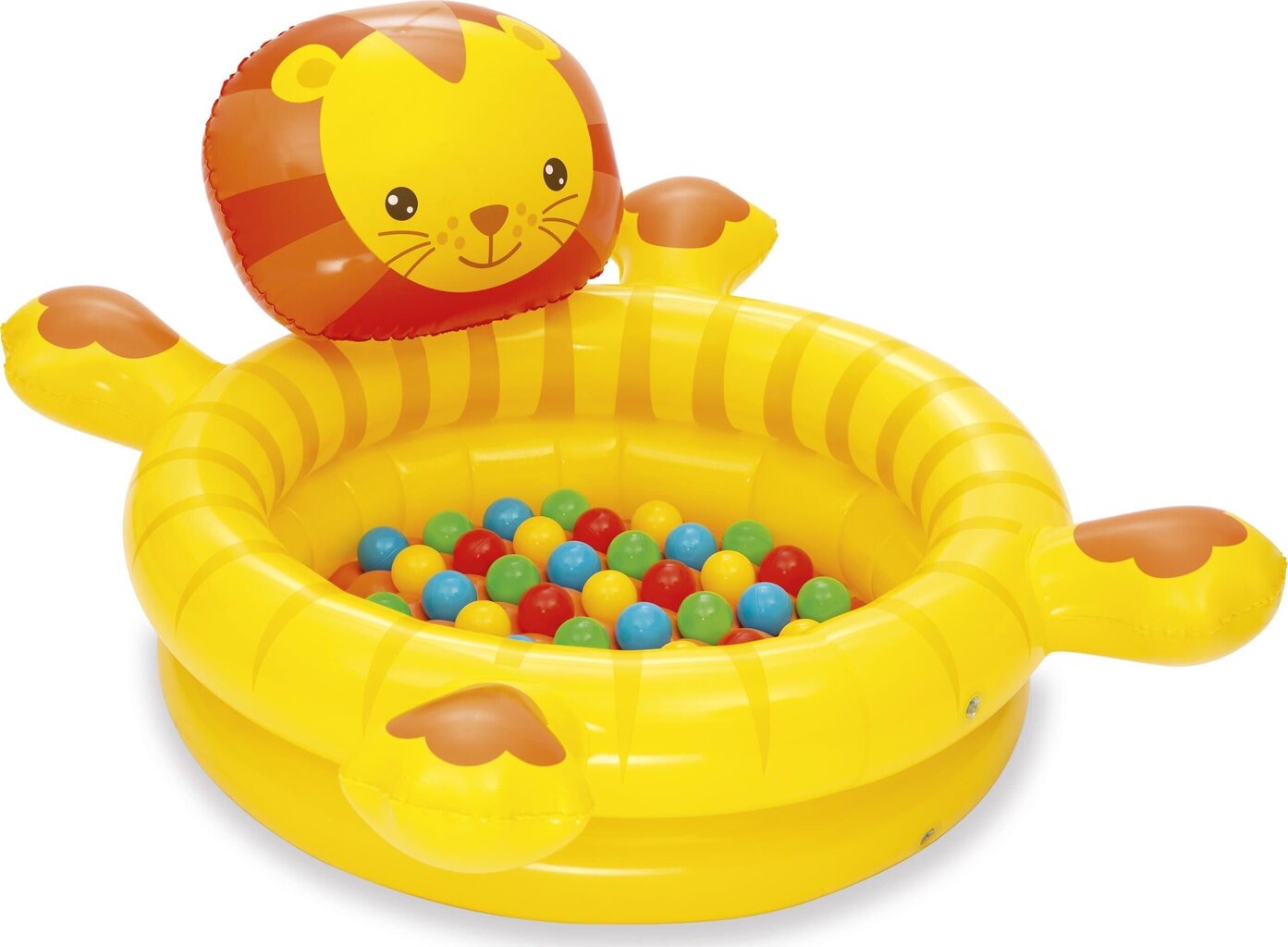 Pripučiamas baseinas Bestway Cuddly Cub Ball Pit, 111x98x61 cm, su kamuoliukais kaina ir informacija | Baseinai | pigu.lt