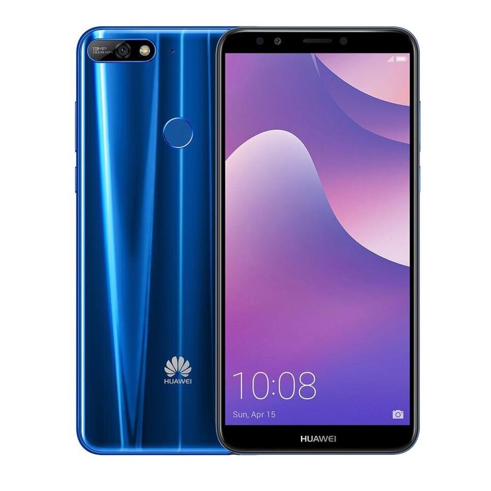 Huawei Y7 2018, Dual SIM 2/16 GB, Blue kaina ir informacija | Mobilieji telefonai | pigu.lt