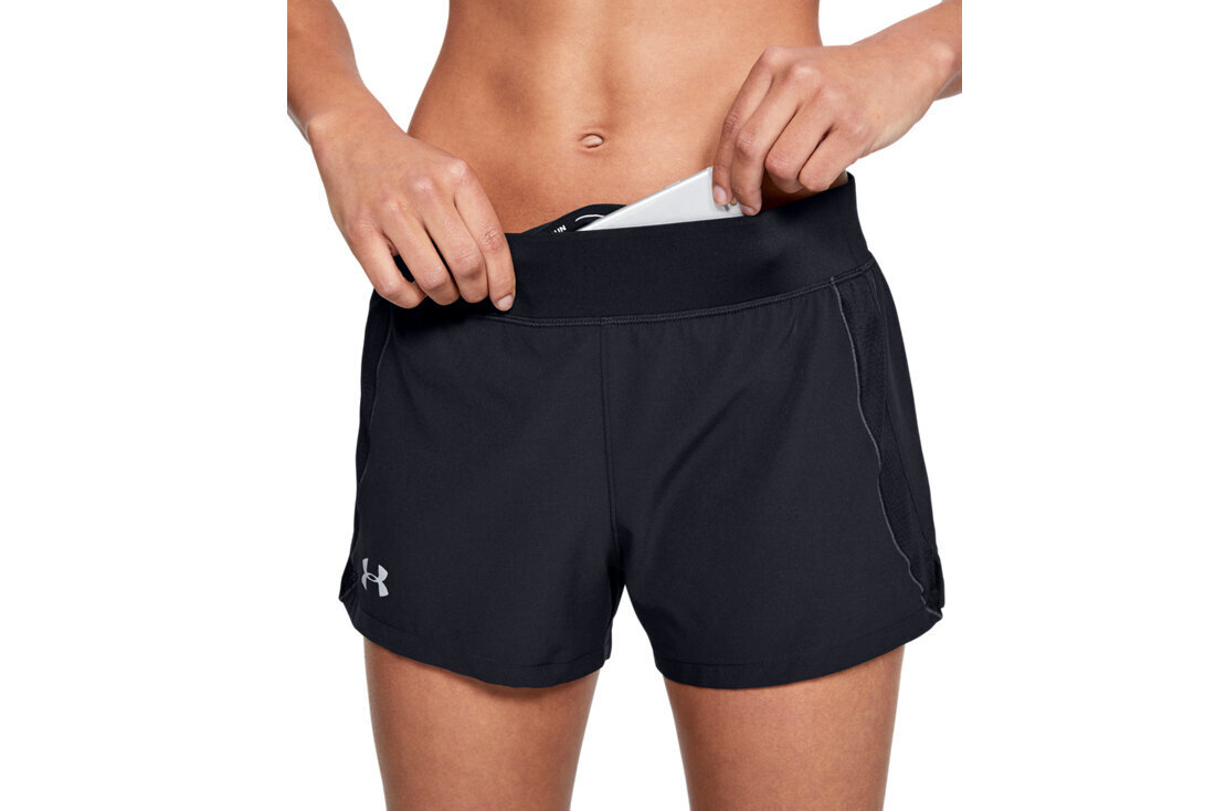 Sportiniai šortai Under Armour W Qualifier Speedpocket Short 1342856, 001 XS, 52815 kaina ir informacija | Sportinė apranga moterims | pigu.lt