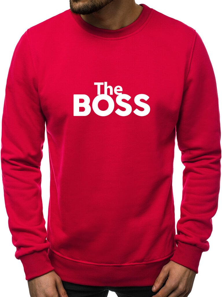 Džemperis The boss, raudonas kaina ir informacija | Džemperiai vyrams | pigu.lt