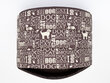 Guolis-būda Hobbydog R1, 40x33x28cm, ruda su užrašais kaina ir informacija | Guoliai, pagalvėlės | pigu.lt