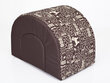Guolis-būda Hobbydog R1, 40x33x28cm, ruda su užrašais kaina ir informacija | Guoliai, pagalvėlės | pigu.lt
