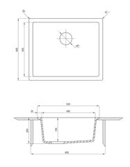 Deante granitinė virtuvinė plautuvė Deante Corda Flush ZQA S10F, Metallic grey kaina ir informacija | Virtuvinės plautuvės | pigu.lt