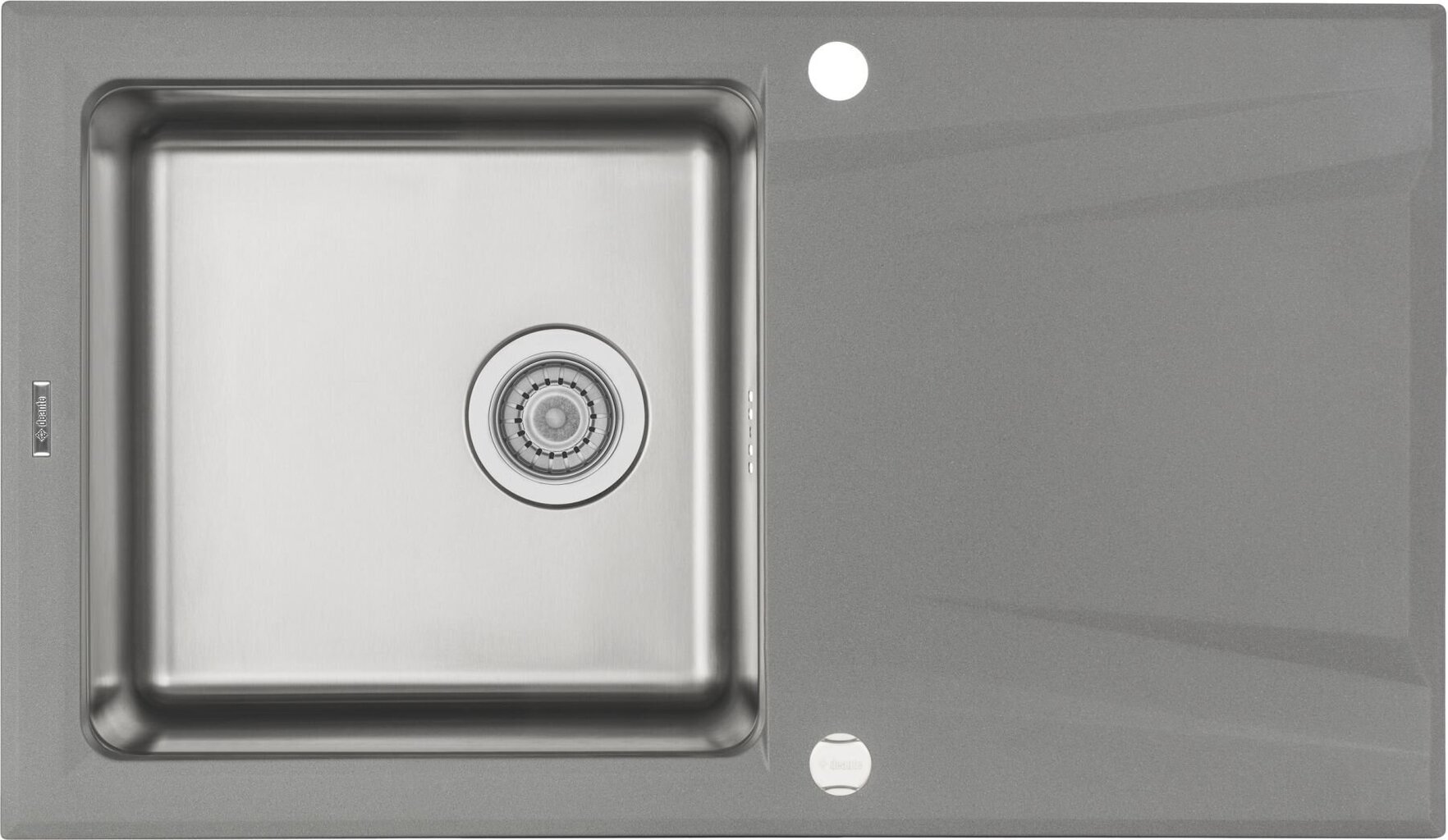 Deante granitinė ir nerūdijančio plieno virtuvinė plautuvė Deante Prime ZSR S113, Metallic grey kaina ir informacija | Virtuvinės plautuvės | pigu.lt
