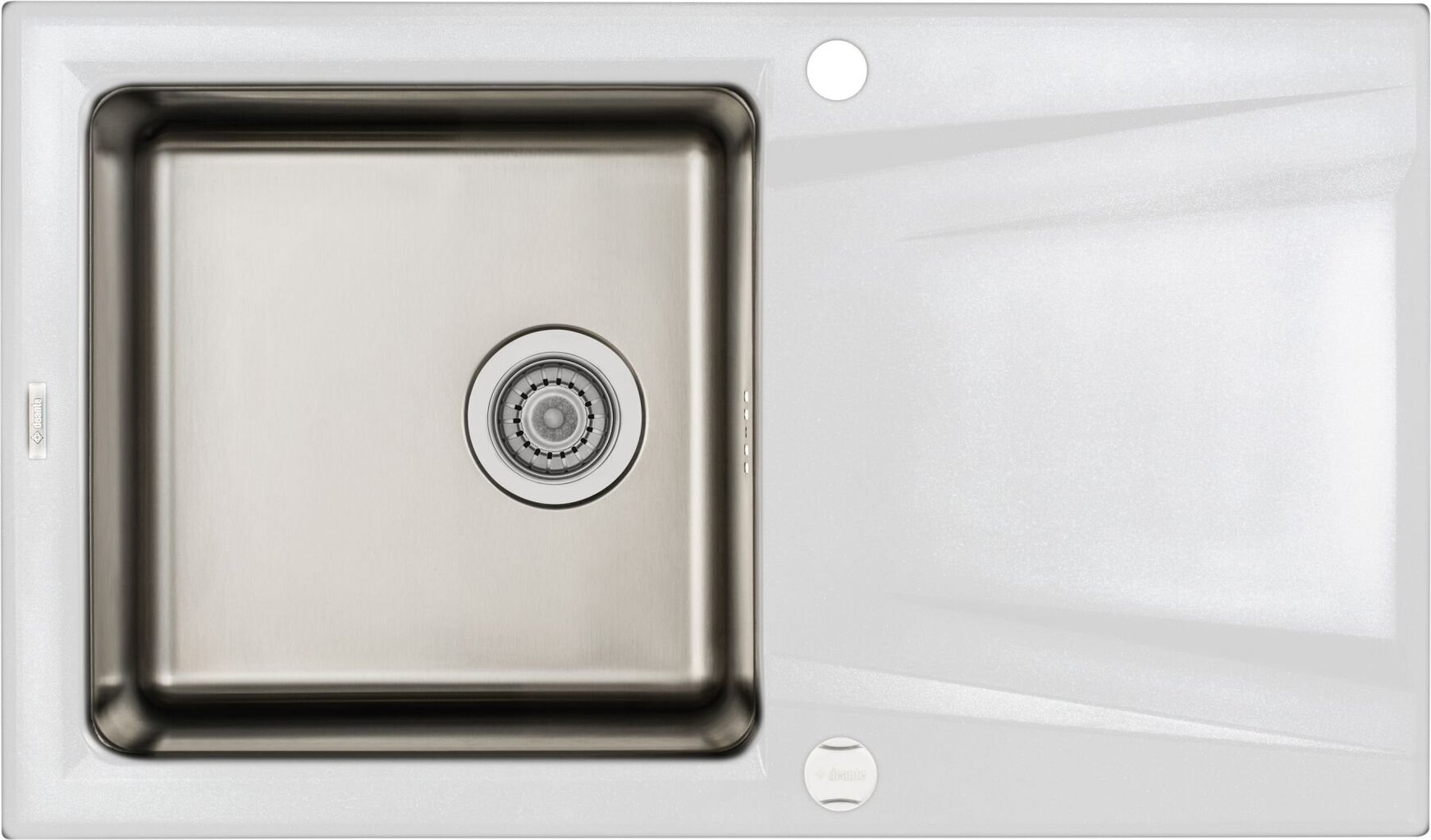 Deante granitinė ir nerūdijančio plieno virtuvinė plautuvė Deante Prime ZSR A113, Alabaster цена и информация | Virtuvinės plautuvės | pigu.lt