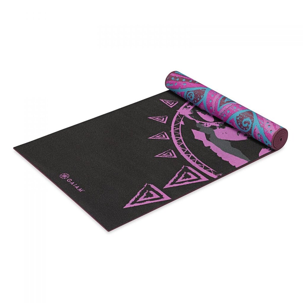 Dvipusis jogos kilimėlis Gaiam Be Free 62031, 173x61x6mm, violetinis цена и информация | Kilimėliai sportui | pigu.lt