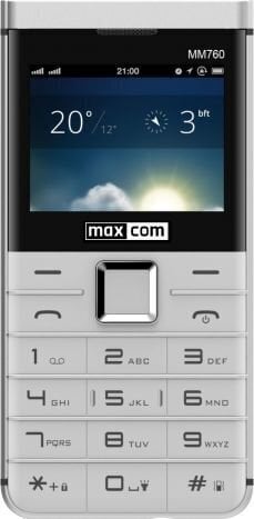 Maxcom Comfort MM760, Dual SIM White цена и информация | Mobilieji telefonai | pigu.lt