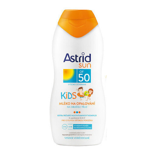 Kremas nuo saulės vaikams Astrid Sun SPF 50 Kids Sunbathing Lotion, 200ml kaina ir informacija | Kremai nuo saulės | pigu.lt