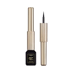 Akių kontūras L'Oreal Paris Matte Signature, 3 ml, 01 Black Signature kaina ir informacija | Akių šešėliai, pieštukai, blakstienų tušai, serumai | pigu.lt