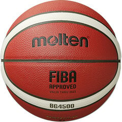 Баскетбольный мяч для TOP соревнование MOLTEN B7G4500X FIBA, синт. кожа pазмер 7 цена и информация | Баскетбольные мячи | pigu.lt