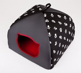Лежак-будка Hobbydog Igloo R3, 49x49x40 см, черный цена и информация | Лежаки, домики | pigu.lt