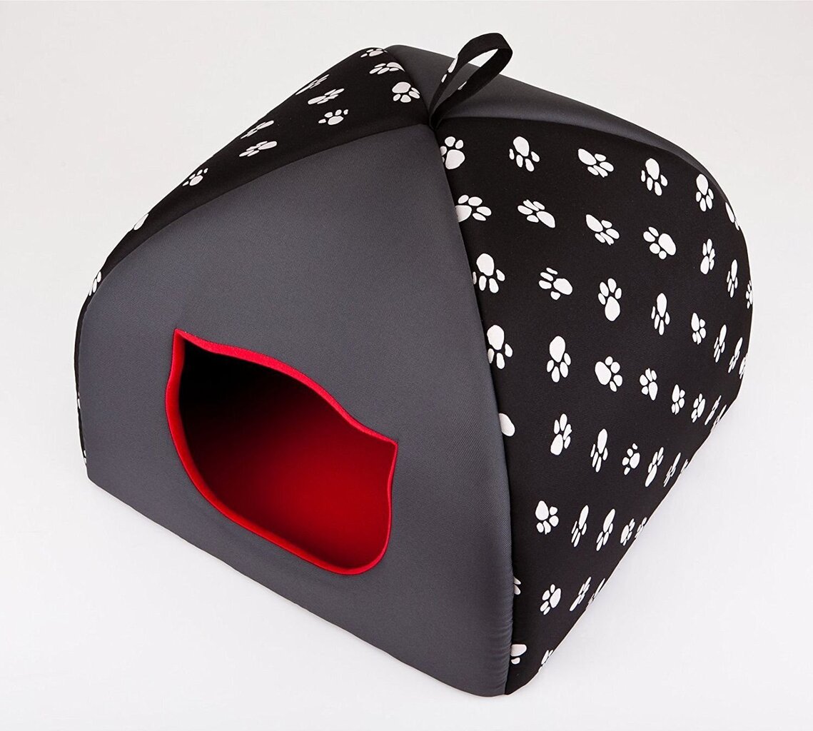 Guolis-būda Hobbydog Igloo R2, 44x44x35 cm, juoda kaina ir informacija | Guoliai, pagalvėlės | pigu.lt