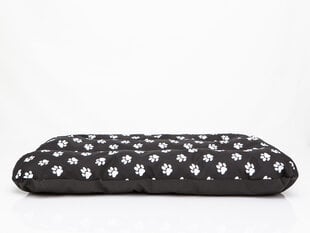 Hobbydog подушка Eco Prestige R2, 100x70x8 см, черная с лапками цена и информация | Лежаки, домики | pigu.lt