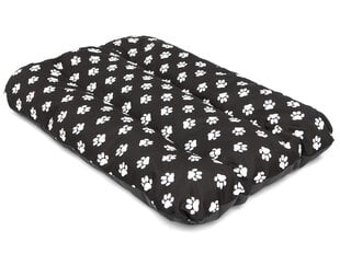 Hobbydog подушка Eco Prestige R1, 90x60x8 см, черная с лапками цена и информация | Лежаки, домики | pigu.lt