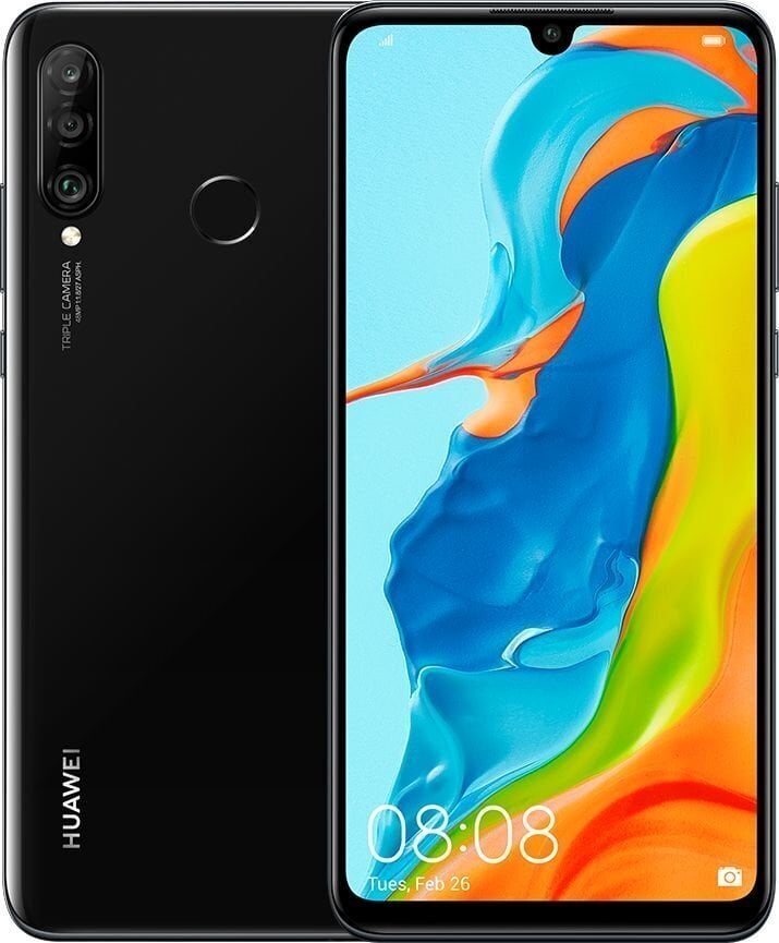 Huawei P30 Lite, 256 GB, Midnight Black kaina ir informacija | Mobilieji telefonai | pigu.lt