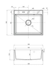 Deante granitinė virtuvinė plautuvė Deante Andante ZQN 2103, Graphite kaina ir informacija | Virtuvinės plautuvės | pigu.lt