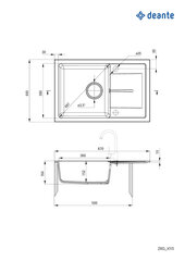 Deante гранитная кухонная мойка Deante Leda ZRD 7113, Sand цена и информация | Раковины на кухню | pigu.lt