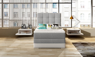 Кровать NORE ASTER, 90x200 см, зеленая/серая эко кожа цена и информация | Кровати | pigu.lt