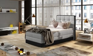 Кровать NORE ASTER, 90x200 см, серая/черная цена и информация | Кровати | pigu.lt