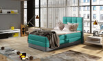 Кровать NORE ASTER, 90x200 см, зеленая/серая