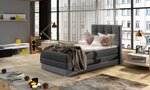 Кровать NORE ASTER, 90x200 см, темно-серая/серая