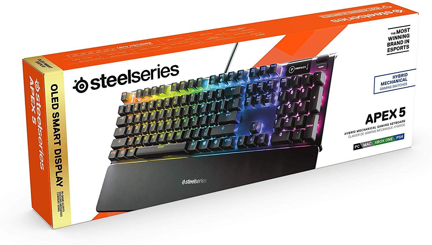 SteelSeries APEX 5 RGB US kaina ir informacija | Klaviatūros | pigu.lt