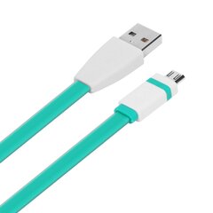 TB Kabelis Micro USB 1 m. Žalias kaina ir informacija | Kabeliai ir laidai | pigu.lt