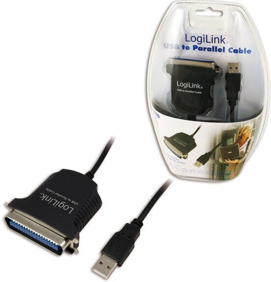 LOGILINK AU0003C LPT į USB 2.0 kabelis-adapteris цена и информация | Kabeliai ir laidai | pigu.lt