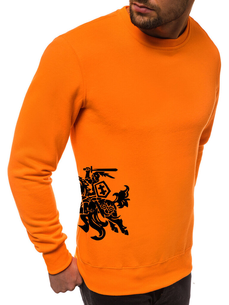Džemperis vyrams, oranžinis цена и информация | Džemperiai vyrams | pigu.lt