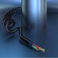 Dudao long stretchable cable AUX mini jack 3.5mm spring, 1.5 m kaina ir informacija | Laidai telefonams | pigu.lt