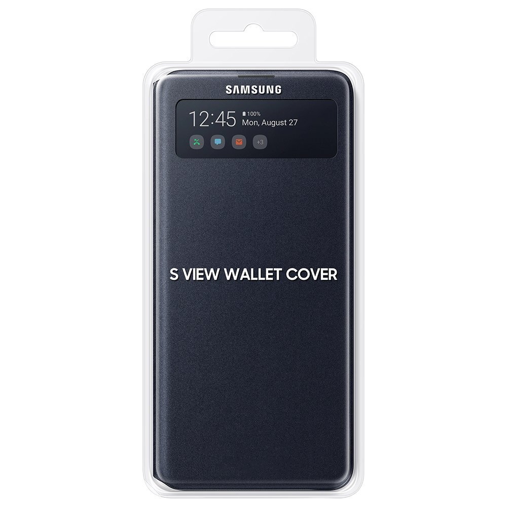 Samsung S View Wallet Bookcase with Intelligent Display for Samsung Galaxy A71 black (EF-EA715PBEGEU) kaina ir informacija | Telefono dėklai | pigu.lt