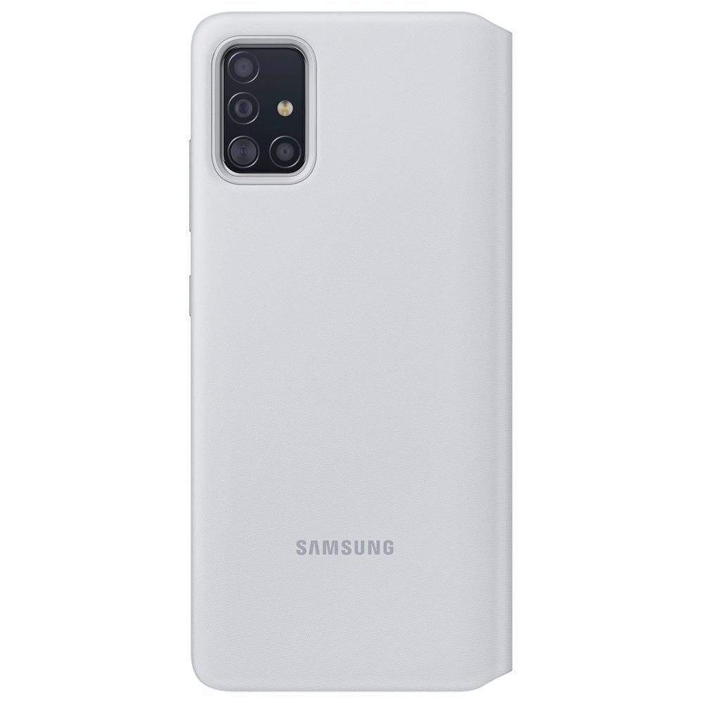 Dėklas Samsung S View Wallet skirtas Samsung Galaxy A71 white (EF-EA715PWEGEU), baltas kaina ir informacija | Telefono dėklai | pigu.lt