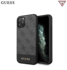 Guess GUHCN61G4GLGR 4G Stripe hard back cover case, skirtas Apple iPhone 11, juodas kaina ir informacija | Telefono dėklai | pigu.lt
